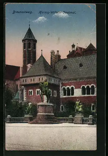 AK Braunschweig, am Herzog Wilhelm-Denkmal