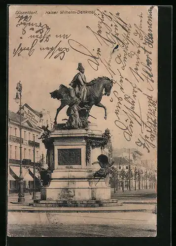 AK Düsseldorf, Kaiser Wilhelm-Denkmal