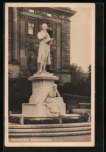AK Wiesbaden, Schillerdenkmal