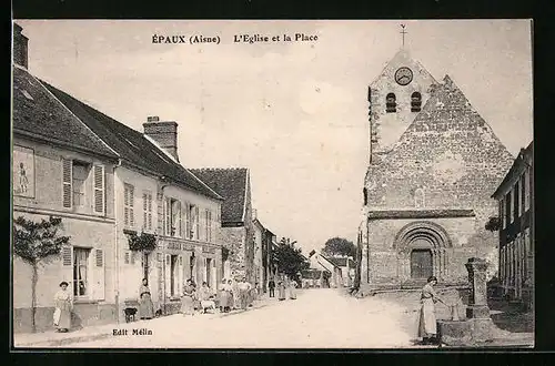 AK Epaux, l'Eglise et la Place