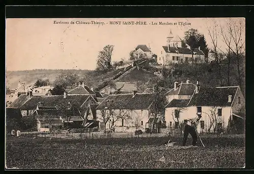 AK Mont-Saint-Père, les Marches et l'Eglise