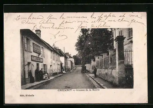 AK Crézancy, Avenue de la Mairie