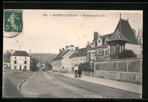AK Nogent-l'Artaud, Faubourg d'en Bas
