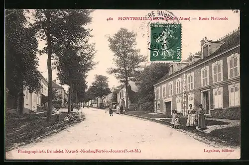 AK Montreuil-aux-Lions, Route Nationale
