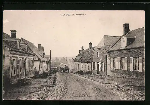 AK Villequier-Aumont, Une Rue