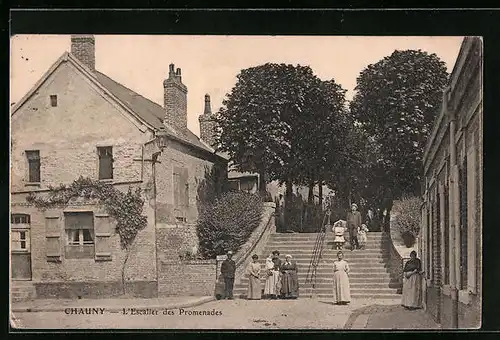 AK Chauny, l'Escalier des Promenades