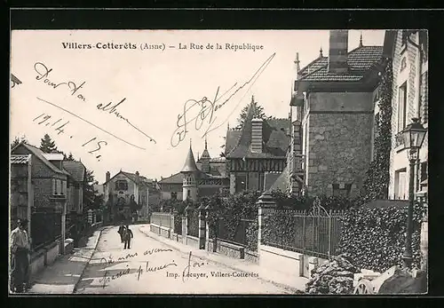 AK Villers-Cotterets, La Rue de la République