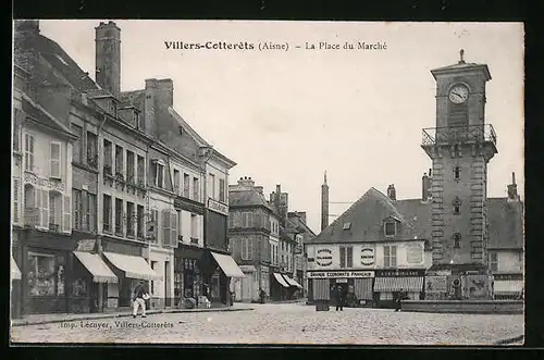 AK Villers-Cotterets, La Place du Marché