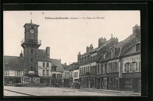 AK Villers-Cotterets, La Place du Marché