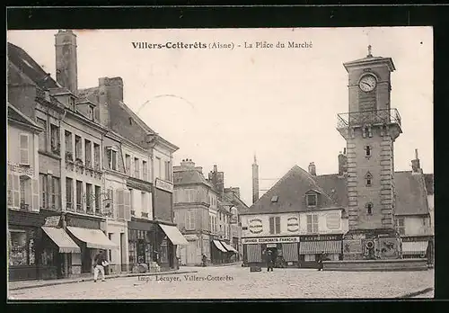 AK Villers-Cotterets, la Place du Marché