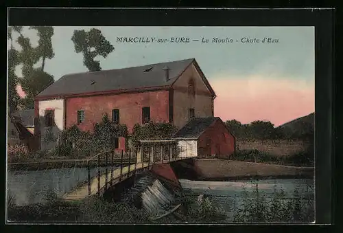 AK Marcilly-sur-Eure, le Moulin, Chute d'Eau