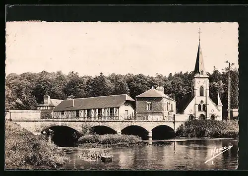 AK St-Quentin-des-Iles, l'Auberge et l'Eglise vue du Pont