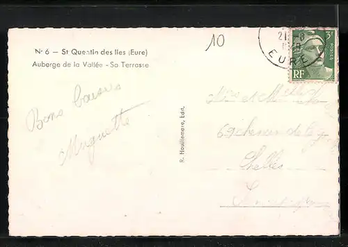 AK St-Quentin-des-Iles, Auberge de la Vallée, Sa Terrasse