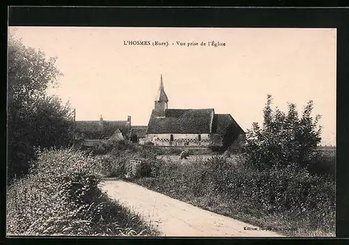 AK L'Hosmes, Vue prise de l'Église