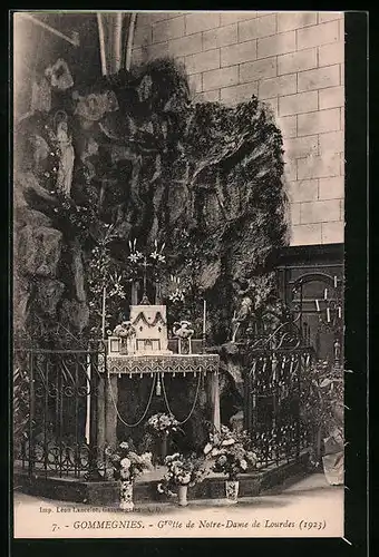AK Gommegnies, Grotte de Notre-Dame de Lourdes