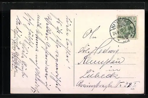 AK Hamburg-Neustadt, Blick auf den Jungfernstieg