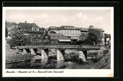 AK Ahrweiler, Ahrpartie mit Dr. v. Ehrenwall'scher Kuranstalt