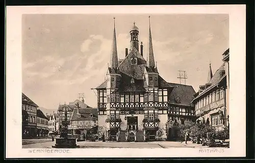 AK Wernigerode, Rathaus, Handlung von Friedrich Hohmann