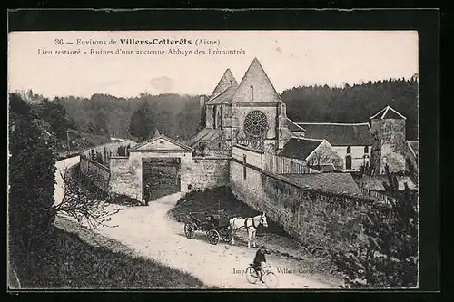 AK Villers-Cotterets, Lieu restauré, Ruines d'une ancienne Abbaye des Prémontrés
