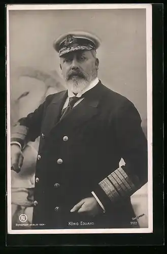 AK König Eduard elegant in Uniform