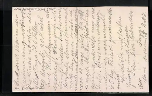 AK Andermatt, Panorama mit Stöckli