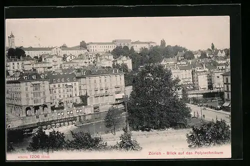 AK Zürich, Blick auf das Polytechnikum