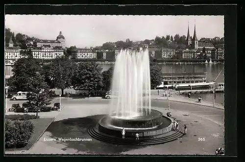 AK Luzern, Partie am Wagenbachbrunnen