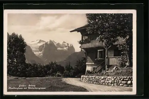 AK Goldern-Brünig, Kasliberghaus mit Wetterhorngruppe