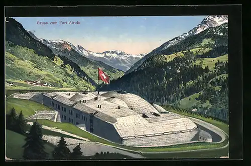 AK Airolo, Gesamtansicht vom Fort Airolo