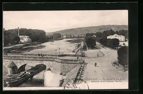 AK Chateau-Thierry, la Marne et les Allées