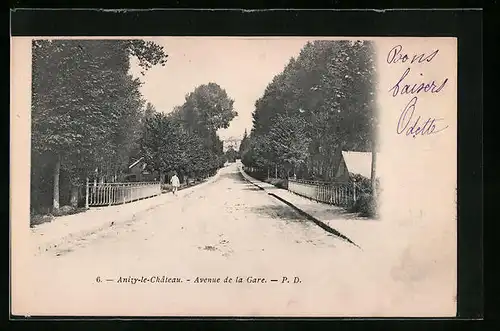 AK Anizy-le-Chateau, Avenue de la Gare