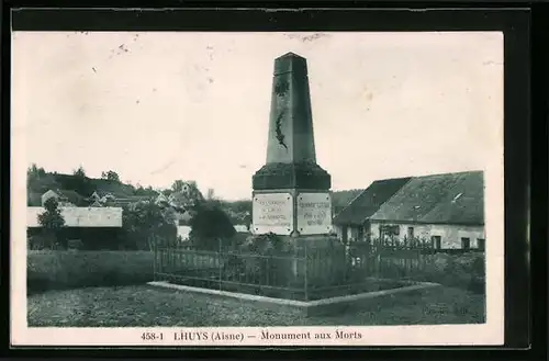 AK Lhuys, Monument aux Morts