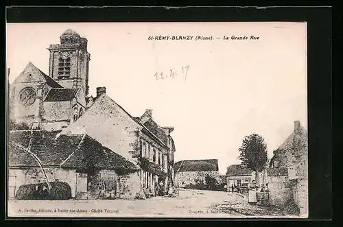 AK St-Rémy-Blanzy, le Grande Rue
