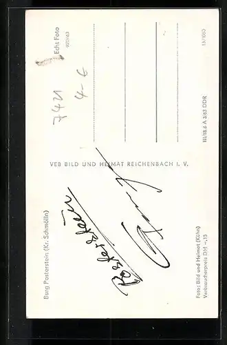 AK Posterstein /Kr. Schmölln, Burg Posterstein