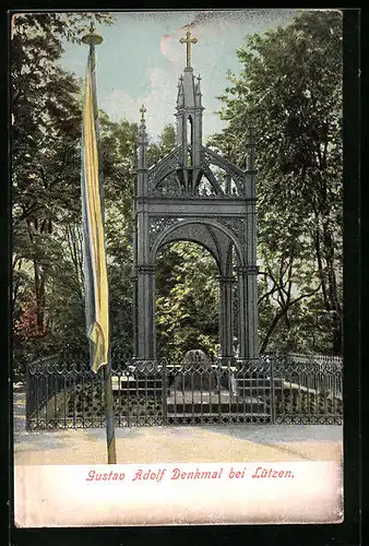 AK Lützen, Gustav Adolf Denkmal