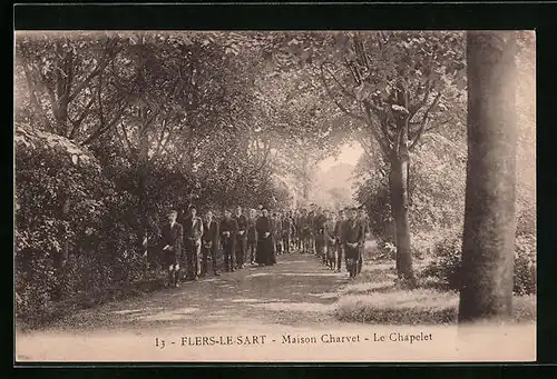 AK Flers-le-Sart, Maison Charvet, Le Chapelet