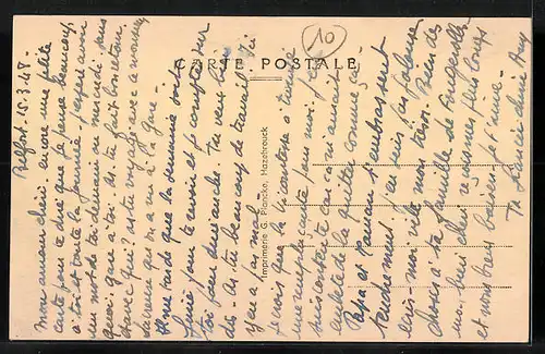 AK Godewaersvelde, Rue de la Gare, Strassenpartie