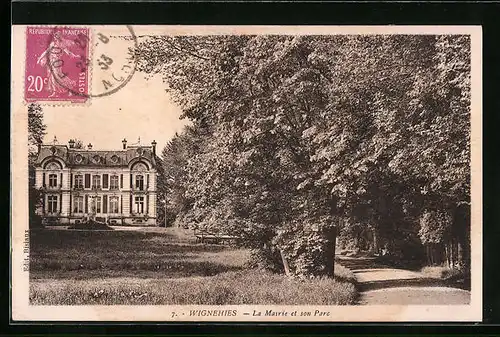 AK Wignehies, La Mairie et son Parc