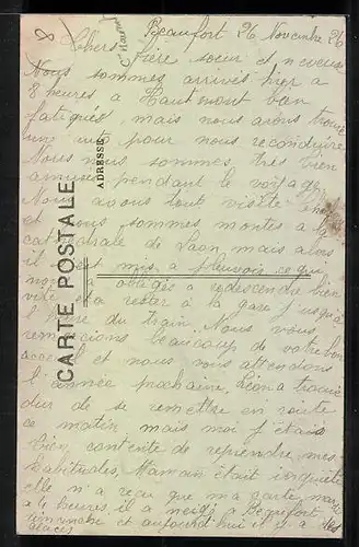 AK Beaufort, Le Monument érigé aux Efants de la Commune morts pour la Patrie