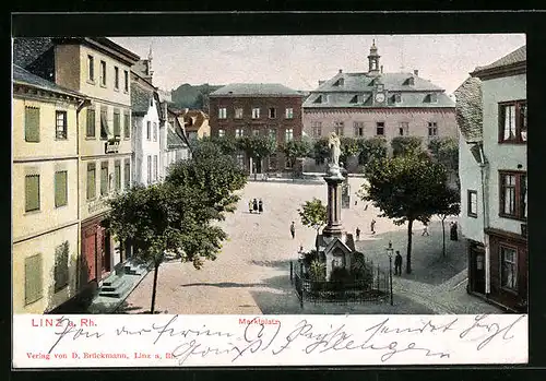 AK Linz a. Rh., Marktplatz