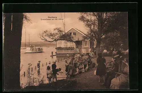 AK Hamburg-St.Georg, Standleben an der Alster