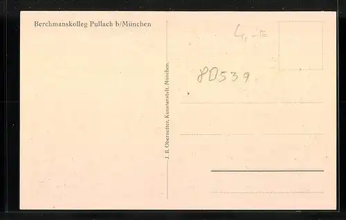 AK Pullach bei München, Berchmanskolleg