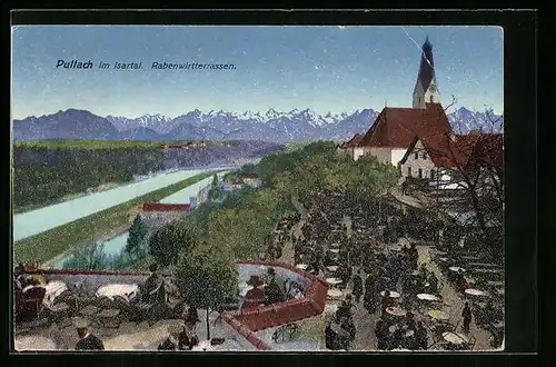 AK Pullach im Isartal, Gasthaus Rabenwirtterassen