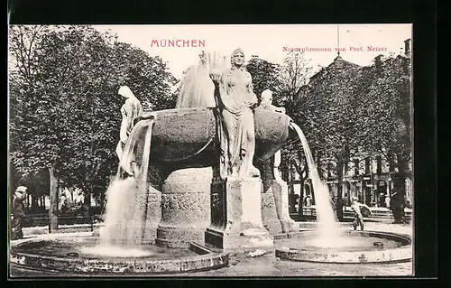 AK München, Nornenbrunnen