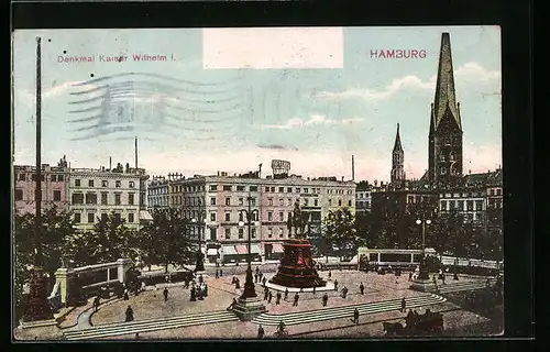 AK Hamburg, Denkmal Kaiser Wilhelm I.