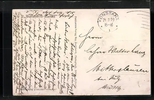 AK Berlingen, Uferpartie mit Booten