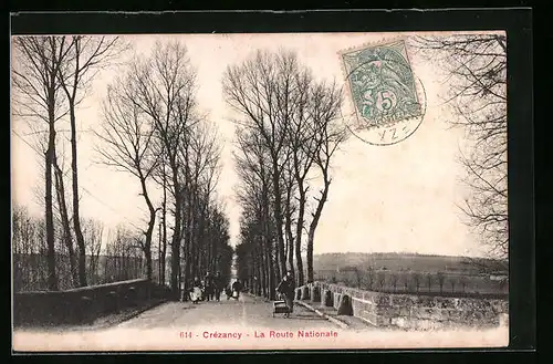 AK Crézancy, la Route Nationale