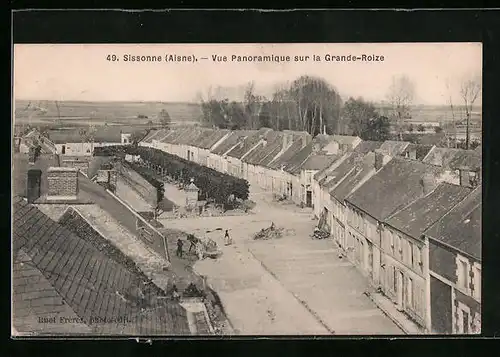 AK Sissonne, Vue Panoramique sur la Grande-Roize