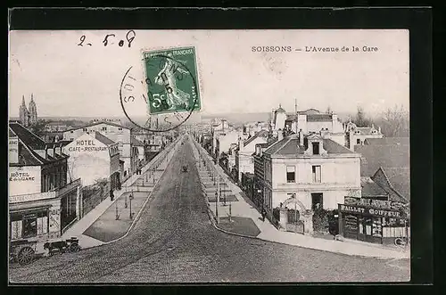 AK Soissons, l'Avenue de la Gare