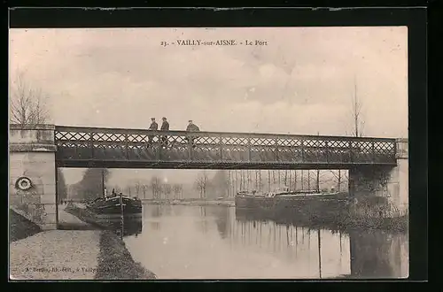 AK Vailly-sur-Aisne, le Port